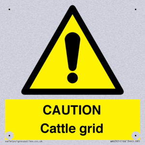 CAUTION Cattle grid